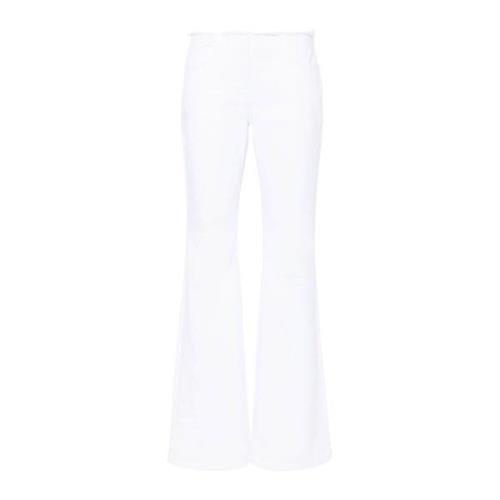 Givenchy Flared Denim Byxor med 4G Plaque White, Dam