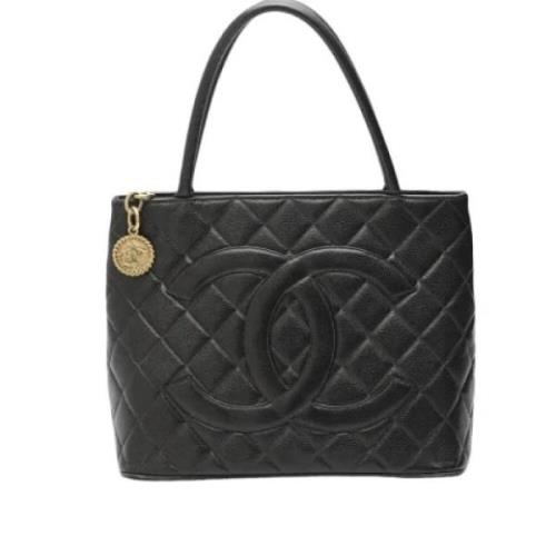 Chanel Vintage Pre-owned Laeder totevskor Black, Dam