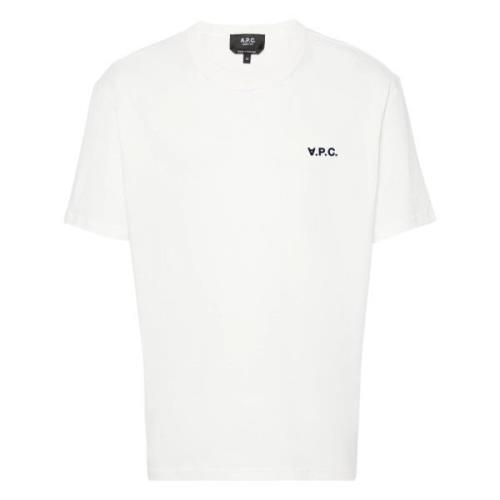 A.p.c. Vita T-shirts och Polos med Liten Logotyp White, Herr