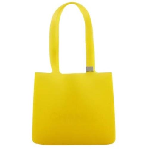 Chanel Vintage Pre-owned Tyg totevskor Yellow, Dam