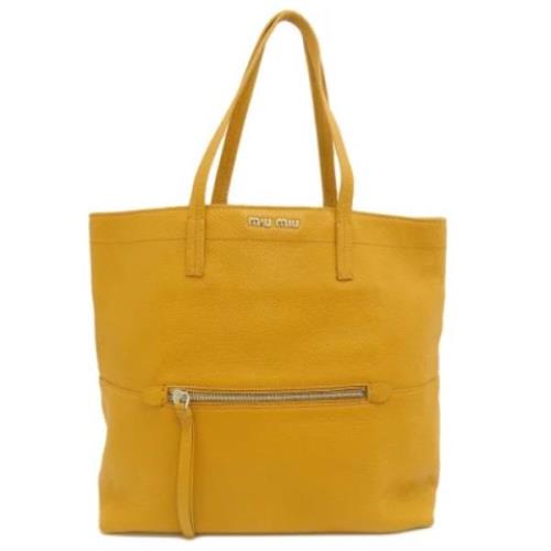 Miu Miu Pre-owned Pre-owned Tyg totevskor Yellow, Dam