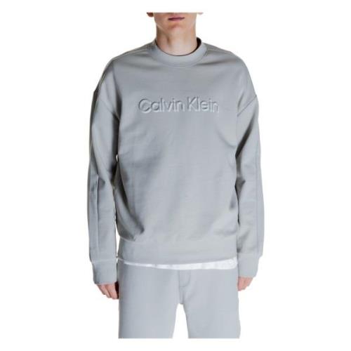 Calvin Klein Grå Tryckt Sweatshirt Herr Höst/Vinter Gray, Herr