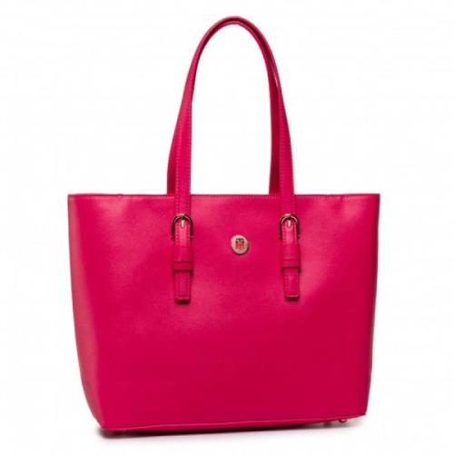 Tommy Hilfiger Classic Saffiano Ew Tote Aw0Aw07668 TZ8 Pink, Dam