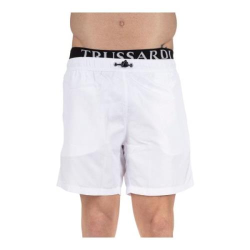 Trussardi Sportig Herrbadkläder med Dragkedja White, Herr