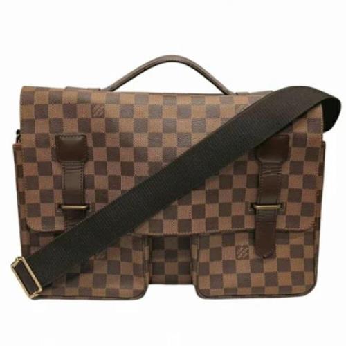 Louis Vuitton Vintage Pre-owned Tyg axelremsvskor Brown, Dam