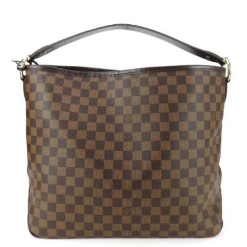 Louis Vuitton Vintage Pre-owned Tyg axelremsvskor Brown, Dam