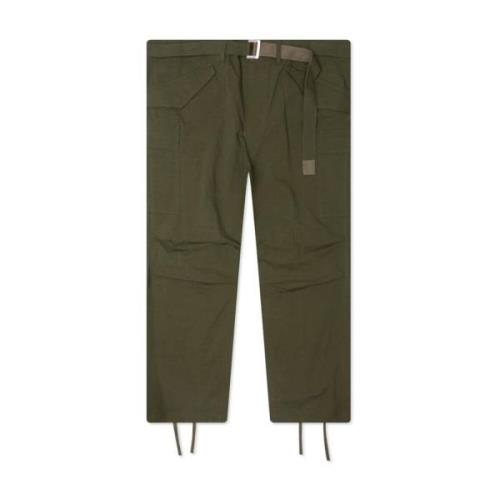 Sacai Khaki Cargo Byxor med Dragsko Ankel Green, Herr