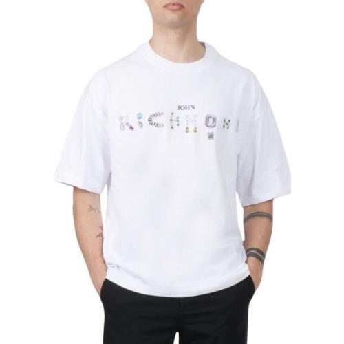 John Richmond Herr Hinaki T-shirt White, Herr