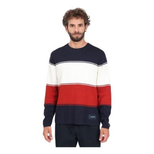 Tommy Hilfiger Färgblock Stickad Crew Neck Tröja Multicolor, Herr