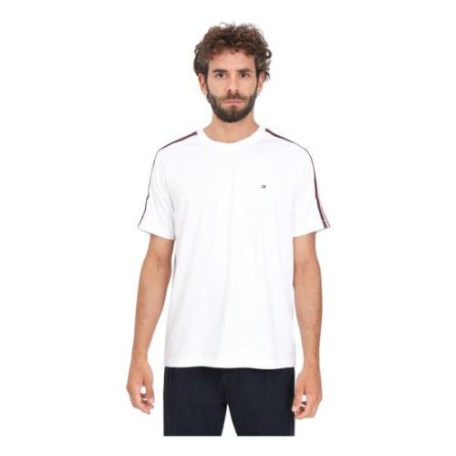 Tommy Hilfiger Global Stripe T-shirt Vit White, Herr