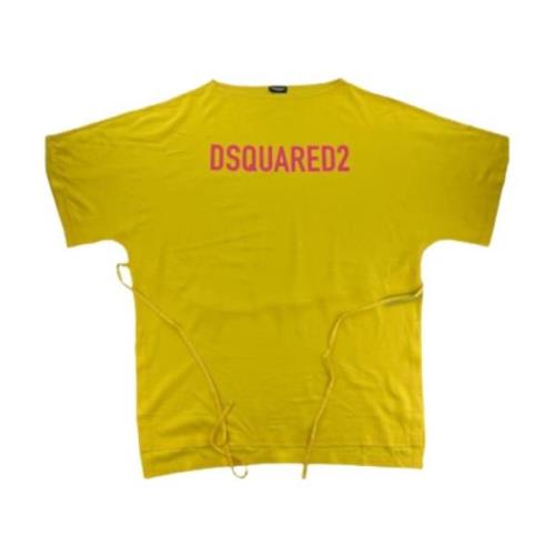 Dsquared2 Logo Klänning för Kvinnor Yellow, Dam