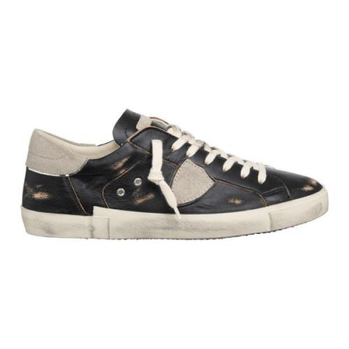 Philippe Model Vintage Distressed Sneakers Black, Herr