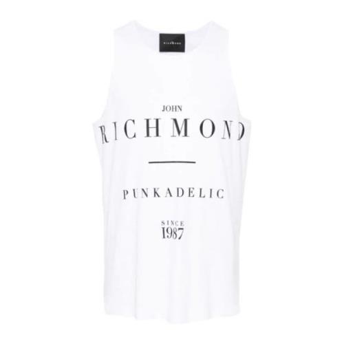 John Richmond Herr Singlet Tank Top White, Herr