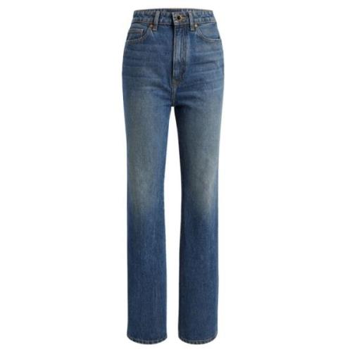 Khaite Hög Midja Indigo Blå Jeans Blue, Dam