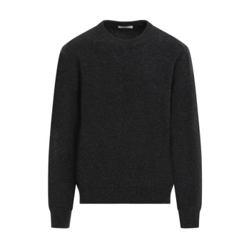 Lemaire Antracit Melange Crew Neck Jumper Gray, Herr