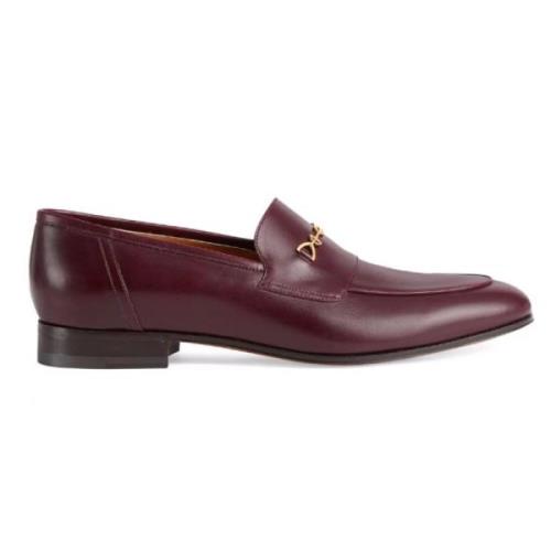 Gucci Burgundy Horsebit Loafers Red, Herr