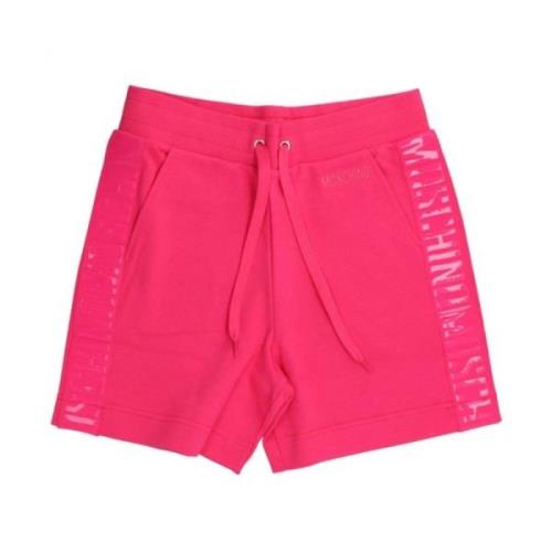 Moschino Mäns Logo Banded Shorts Pink, Herr