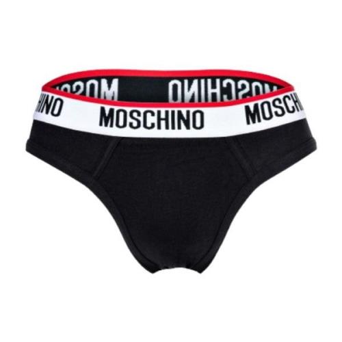 Moschino Herr Logato Slip-On Skor Black, Herr