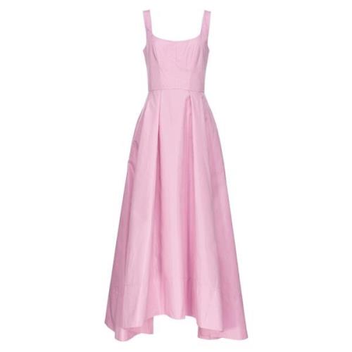 Pinko Elegant ärmlös taffeta midi klänning Pink, Dam