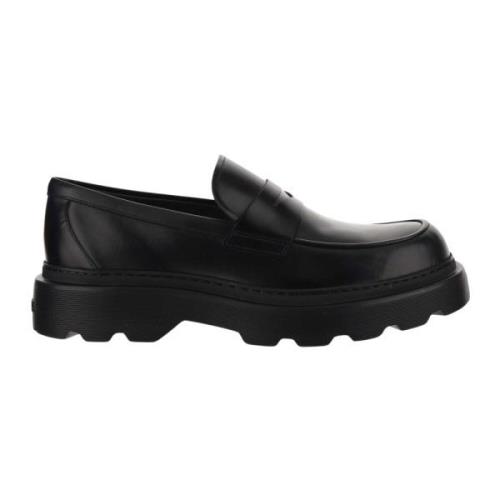 Tod's Läder Moccasins med Gummisula Black, Herr