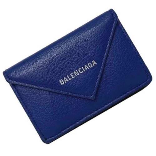 Balenciaga Vintage Pre-owned Laeder plnbcker Blue, Dam