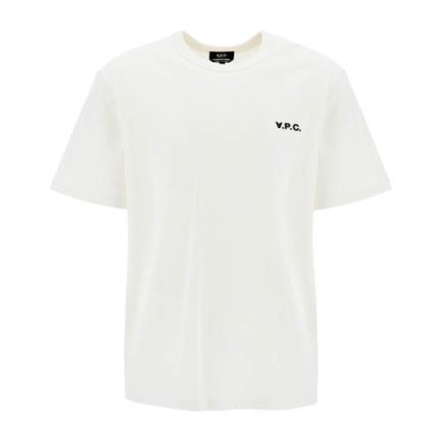 A.p.c. Boxy Fit Crew Neck T-Shirt White, Herr