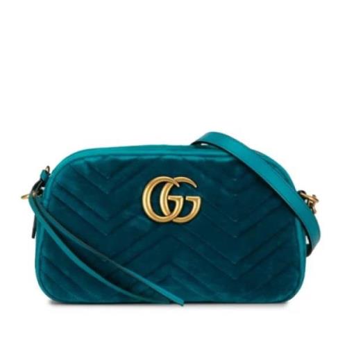 Gucci Vintage Pre-owned Tyg gucci-vskor Blue, Dam