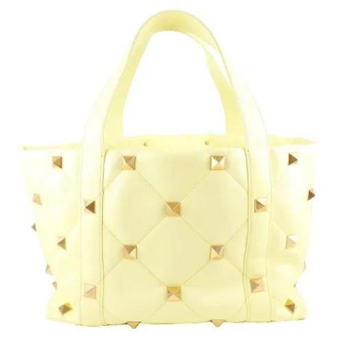 Valentino Vintage Pre-owned Tyg totevskor Yellow, Dam