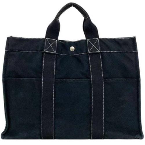 Hermès Vintage Pre-owned Canvas handvskor Blue, Dam