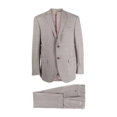 Corneliani Lyxig Cashmere Kostym med Elastan Beige, Herr