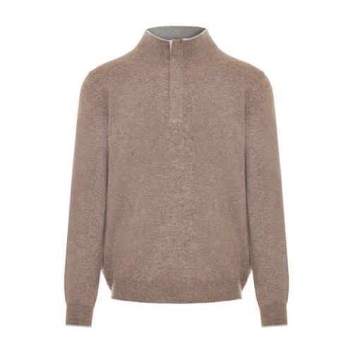 Gran Sasso Lyxig Ull Cashmere Stickat Beige, Herr