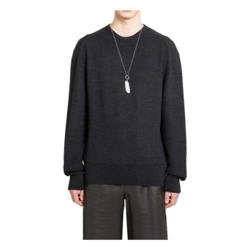 Lemaire Ull Crew Neck Jumper Gray, Herr