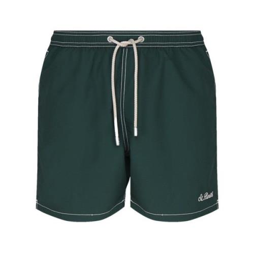 MC2 Saint Barth Svart Havskläder Elastisk Midja Nylon Green, Herr