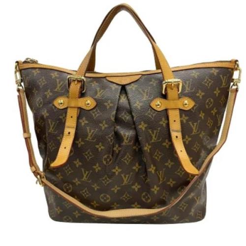 Louis Vuitton Vintage Pre-owned Canvas axelremsvskor Brown, Dam