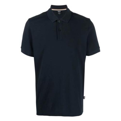 Hugo Boss Bomullspolotröja med broderat logotyp Blue, Herr