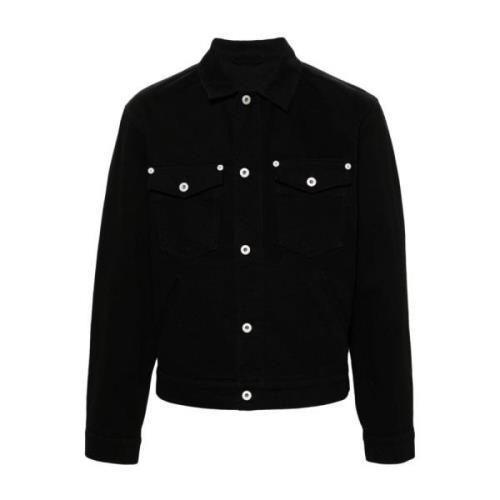 Kenzo Blommig Broderad Jeansjacka Black, Herr