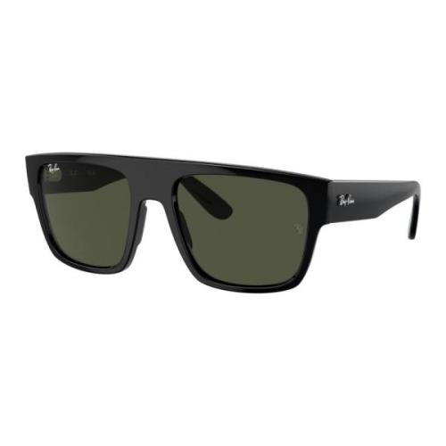 Ray-Ban Klassiska Solglasögon Svart Ram Grön Lins Black, Herr