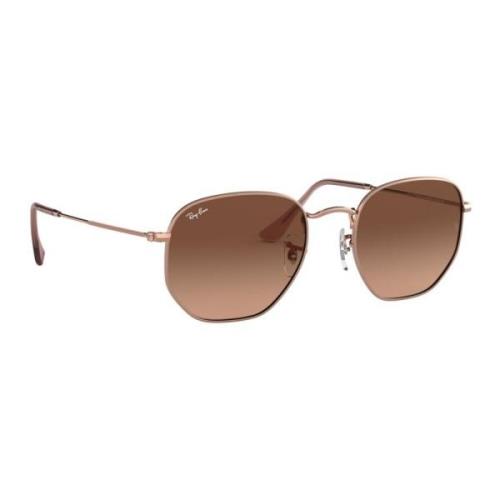 Ray-Ban Hexagonal Metall Solglasögon Brown, Herr