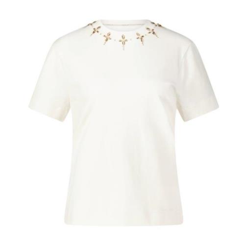 Marc Cain T-shirt med smyckedetaljer White, Dam