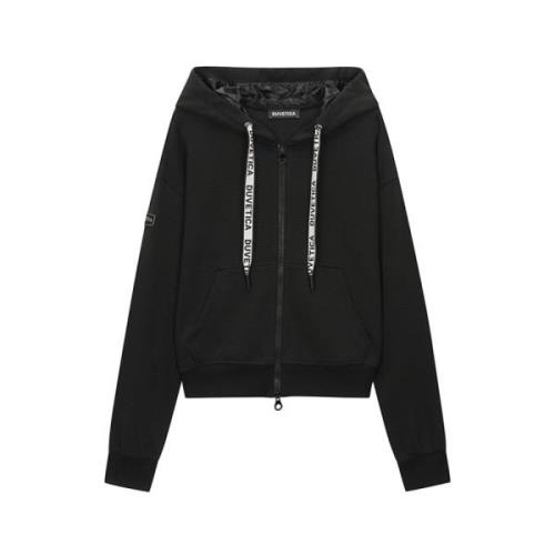 Duvetica Polerad Nylon Huva Sweatshirt Black, Dam