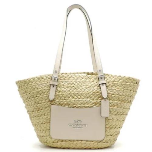 Coach Pre-owned Pre-owned Tyg totevskor Beige, Dam