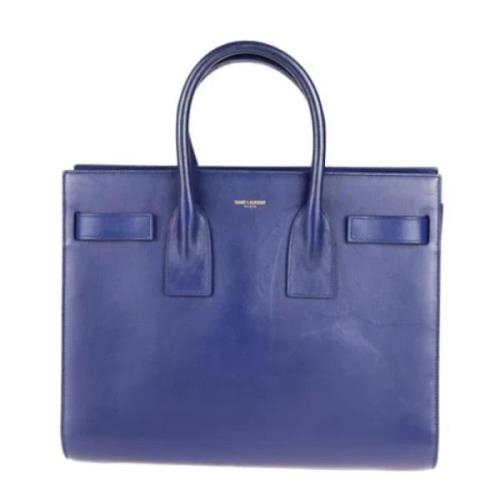 Yves Saint Laurent Vintage Pre-owned Tyg handvskor Blue, Dam