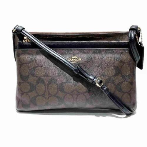 Coach Pre-owned Pre-owned Tyg axelremsvskor Brown, Dam