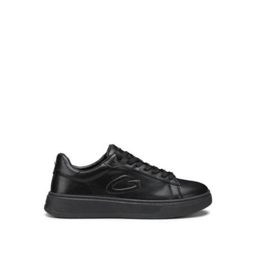 Alberto Guardiani Svarta Läder Sneakers New Era Black, Herr