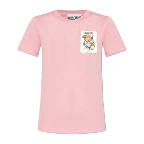 Moschino T-shirt med tryck Pink, Dam