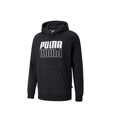 Puma Power Logo Hood Multicolore Män Black, Herr