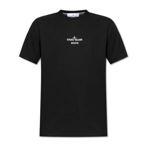 Stone Island T-shirt med logotyp Black, Herr