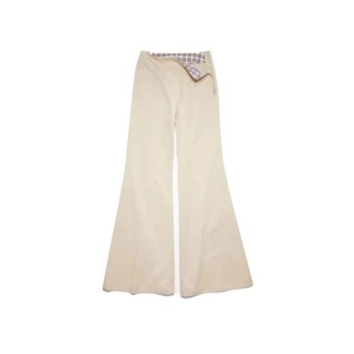 Acne Studios Utställda Ben Jeansbyxor Beige, Dam