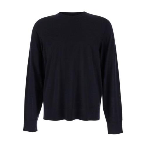 Theory Crew Neck Sweaters Blue, Herr