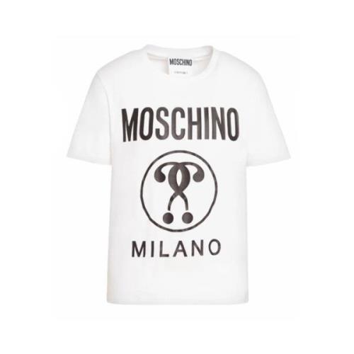 Moschino Couture T-shirt Vit Logo Print White, Herr